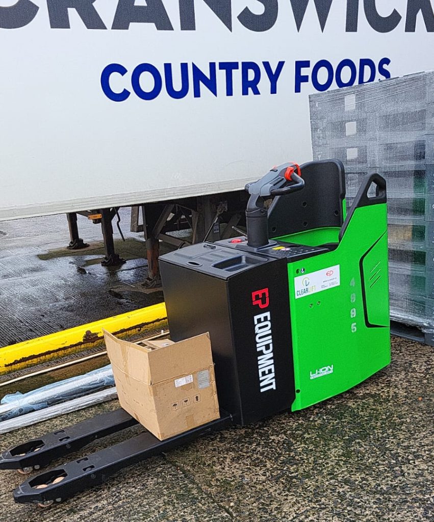 electric pallet truck delivery to customer in northern ireland