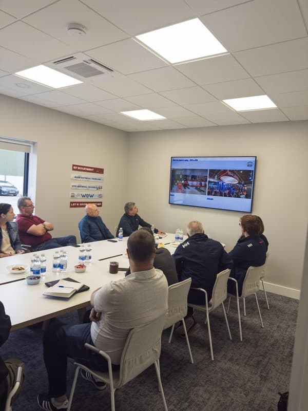 Clearlift automation presentation for visitors at the Navan demo day