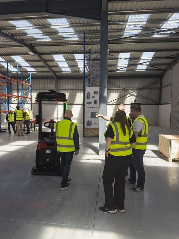 EP X-Mover automated pallet truck following its route at the Navan demo day