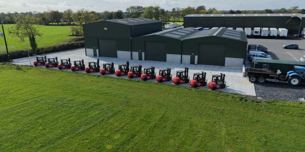 Clearlift hire fleet lined up at the Navan depot